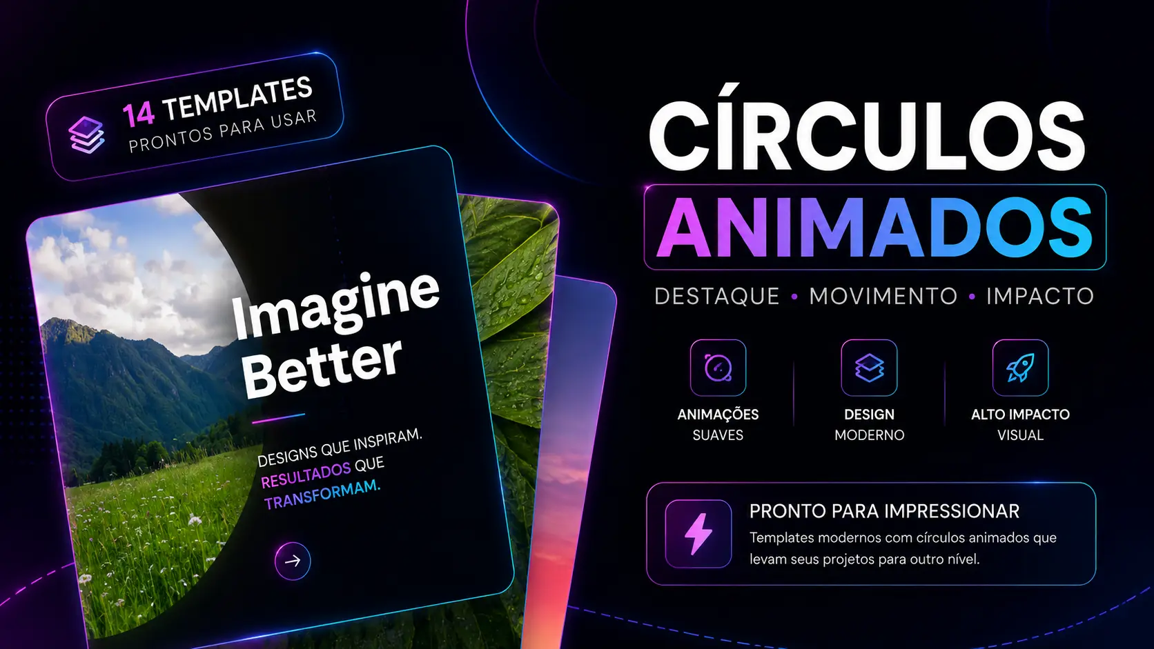 Fundo circular animado para Elementor (14 modelos)