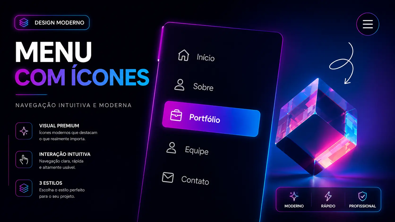 Menu de largura total do Elementor com efeito de sobreposição de imagem